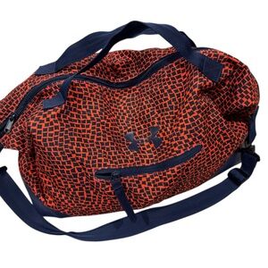 Under Armour Men's Orange and Navy Duffel Bag